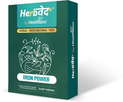 Herbved by Healthians Iron Supplement for Men & Women|Herbal Hemoglobin Level Booster Tablet