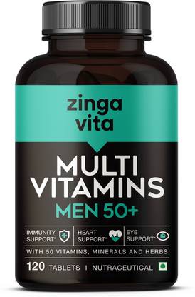 Zingavita Multivitamin For Men 50+ With Essential Vitamin, Minerals & Herbs