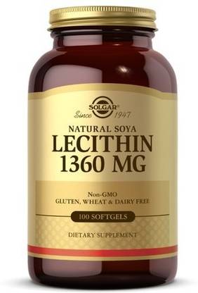 Solgar Lecithin, 1360 mg, 100 S Gels
