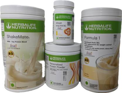 Herbalife Nutrition FORMULA1 VANILLA SHAKE SHAKEMATE &PROTEIN POWDER200GM & AFRESH LEMON