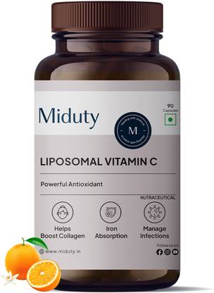 Miduty Liposomal Vitamin C - Immunity Booster - Antioxidant - Skin Glow -8x Absorption
