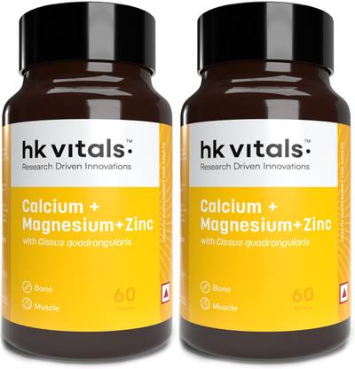 HEALTHKART Vitals Calcium+Magnesium+Zinc & Vitamin D3, Bone Health