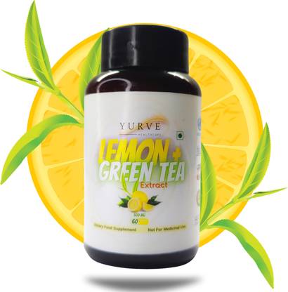 Yurve Lemon Plus Green Tea Extract | 60 Capsules -500 mg