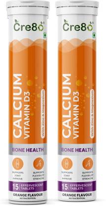 CRE8O CALCIUM VITAMIN-D3 to Orange Flavor SUPPORTS Flexibility & Strength
