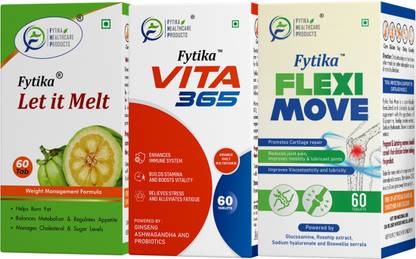 FYTIKA HEALTHCARE PRODUCTS Let It Melt + Vita 365 + Flexi Move - Combo Pack