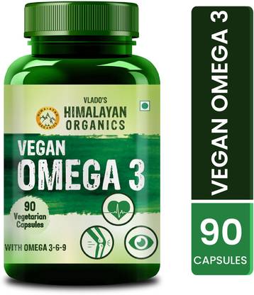 Vlado's Himalayan Organics Omega 3 6 9 Vegan Natural Nutrition Supplement - 90 Capsules