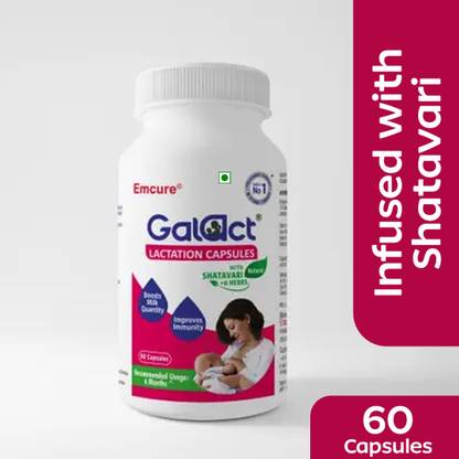 Galact Lactation Capsules - with Shatavari and 6 natural herbs to increase breast milk