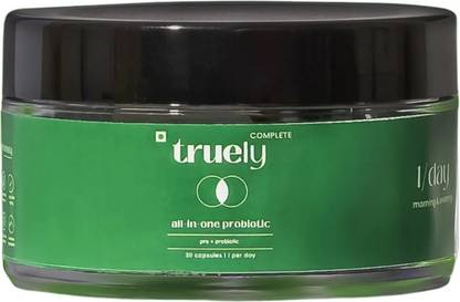 Truely Health Pre + Probiotic for Men & Women with 7 Vital Strains & Prebiotics for Focus