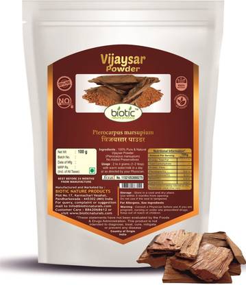 biotic Vijaysar Powder (Pterocarpus Marsupium) for Diabeties