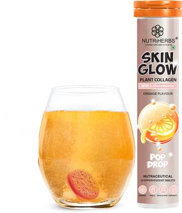 Nutriherbs Skin Glow L-Glutathione Effervescent Tablet with Vitamin C & E - Orange