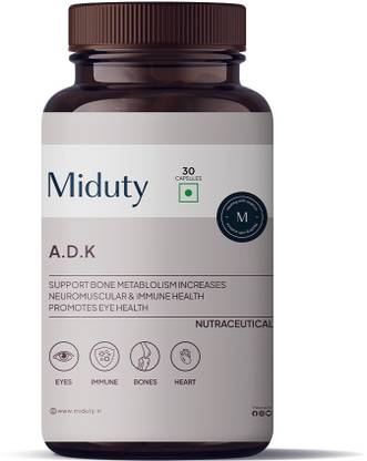 Miduty Palak Notes Vitamin ADK Multivitamin Vitamin A-D3-K2 for Immunity& Bone Strength