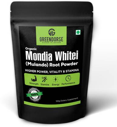 GREENDORSE Organic Mondia Whitei (Mulando) Root Powder - Enhanced testosterone level, 100g