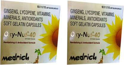 MEDRICH Oxynut 40 Ginseng Lycopene Vitamins Minerals Antioxidnt Capsules