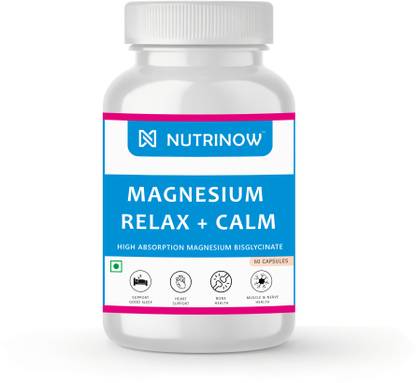 NUTRINOW Magnesium Relax Calm | High Absorption Magnesium Glycinate | Bone, Muscle, Nerve