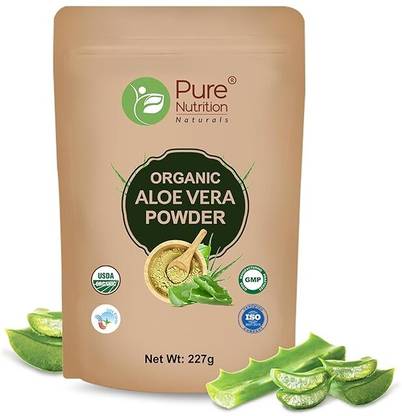 Pure Nutrition Organic Aloe Vera Powder Treats Acne & Promotes Hair Growth