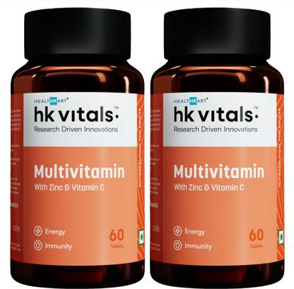 HEALTHKART HK Vitals Multivitamin Multimineral, Amino Acids, Taurine & Ginseng Extract