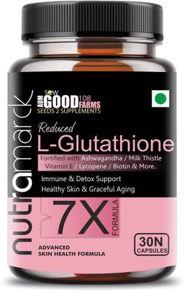 NUTRAMARCK L-Glutathione 7X Reduced Capsules for Radiant Skin & Liver Detox