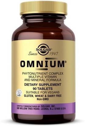 Solgar Omnium Tablet The Advanced Phytonutrient-Rich Multiple Vitamin & Mineral Formula