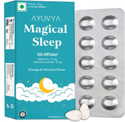 Ayuvya Magical Sleep Support Pills with Melatonin & Jatamansi