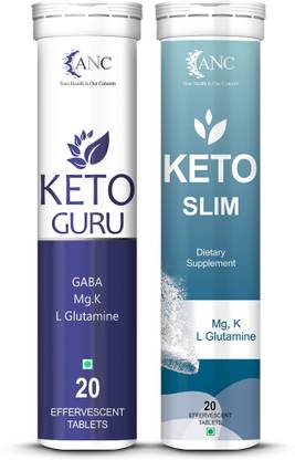 ANC Keto Guru & Keto Slim 20 Tablets For Weight Loss Effervescent Water Soluble