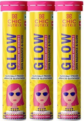 Chicnutrix 500mg Japanese Glutathione with Vitamin C, Supports Detoxification of Skin