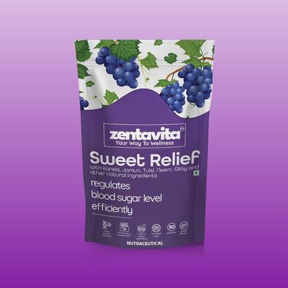 Zentavita Sweet Relief Gummies - No Added sugar - Helps Regulate Blood Sugar Level
