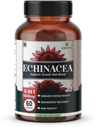 ZESPO Echinacea 1000Mg 60Count Elderberry Astragalus,Zinc,VitaminC Skin�Unisex