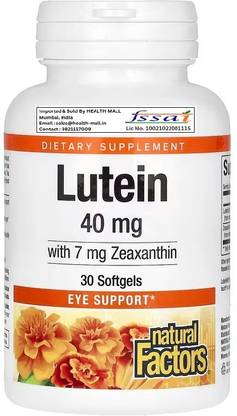 Natural Factors Lutein, 40 mg, 30 Softgels