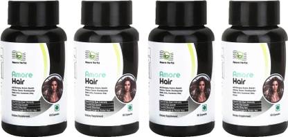 Amore Herbs Ayurvedic Hair Vitamins Capsules Stop Hair Fall Biotin Hair Growth Supplement