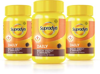 Supradyn Daily Multivitamin with 12 Vitamins, Zinc|For Immunity & Energy Tablets
