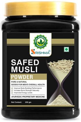 Srishma Safed Musli Powder | Natural Ayurvedic Support for Vitality & Energy Booster