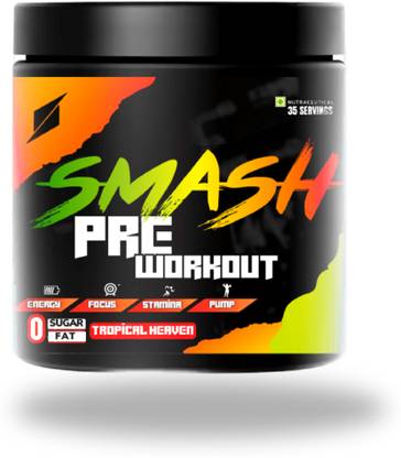SUPERLITE Smash Pre Workout (Tropical Heaven, 35 Serves) | Performance Shredder Blend