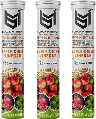 Black mirror Apple Cider Vinegar with Garcinia Vit B12 B6, Pomegranate Effervescent tablets