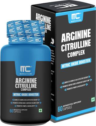 Muscle Club Arginine Citrulline Complex - Nitric Oxide Booster with Grape Seed Extract