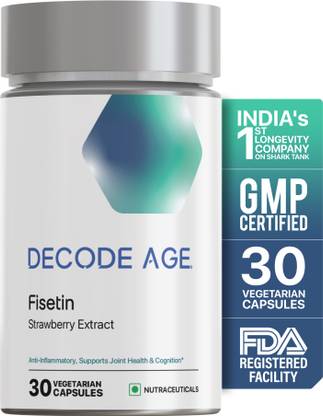 Decode Age 99% Pure Best Fisetin Supplement, Senolytic Activator 100 mg