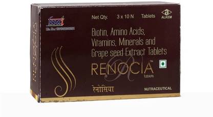 Renocia Biotin,Amino Acids,Vitamins,Minerals and Grapes Seed Extract Tablets