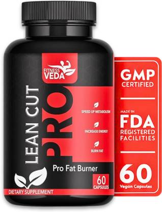 FITNESSVEDA Lean cut Pro Fat Burner containing all the ingredients (100 %- natural)