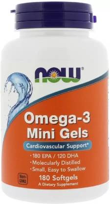 Now Foods Omega-3 Mini Gels, (180 Softgels)