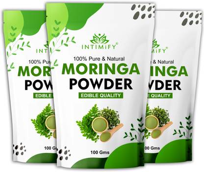 INTIMIFY Moringa Leaf Powder for Height Growth, Weight Los, Skin & Face Care