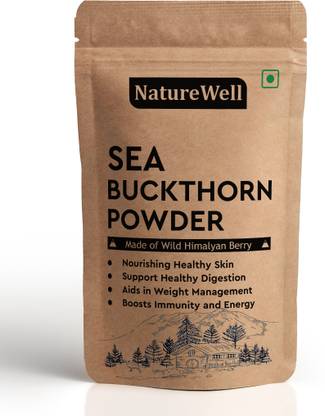 Naturewell Seabuckthorn Berry Powder 100g| Vitamin C, Collagen | Himalayan Berry