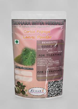 SIDHARA BETTA HERBALS Carica Papaya Leaves Powder | Papaya Leaves Powder