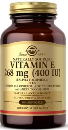 Solgar Vitamin E Mixed (d-Alpha Tocopherol and Mixed Tocopherols), 400 IU, 100 S Gels