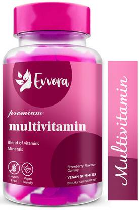 Evvora Men & Women's Immunity Multivitamin Gummies Vitamins A, C, D, E, B12