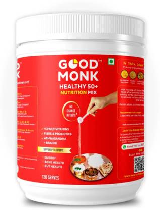 Good Monk Healthy 50+ Nutrition Mix|Energy&Bone Health|Multivitamin,Probiotic,Ashwagandha