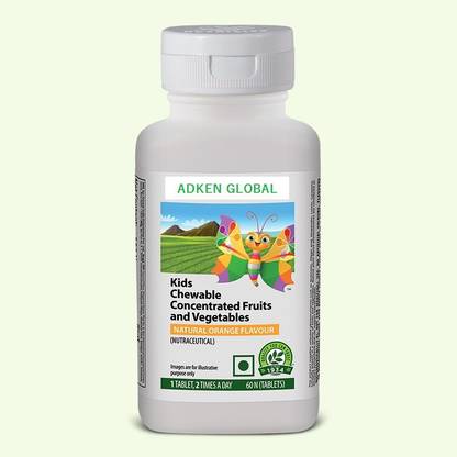 ADKEN GLOBAL Kids Chewable Concentrated Fruits and Vegetables (60 tablets)