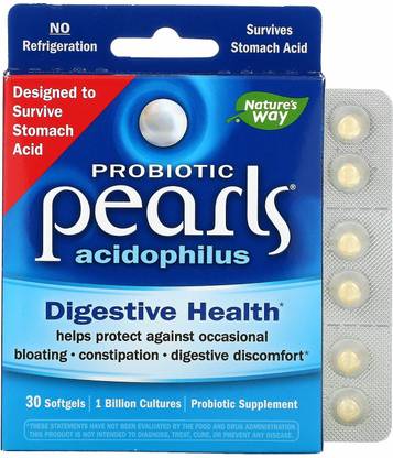 Nature's Way Probiotic Pearls Acidophilus, 1 Billion, 30 Softgels