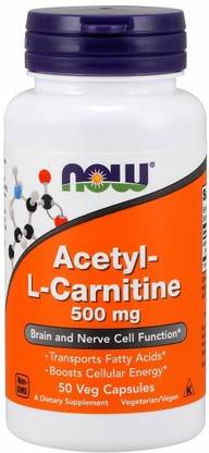 Now Foods Acetyl-L Carnitine, 500 mg, 50 Caps