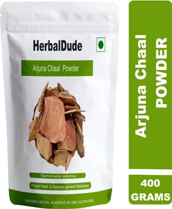 HERBALDUDE Arjun Chaal Powder, Arjuna Bark, Arjun Chal, Arjuna Chettu Chhal (400 g)