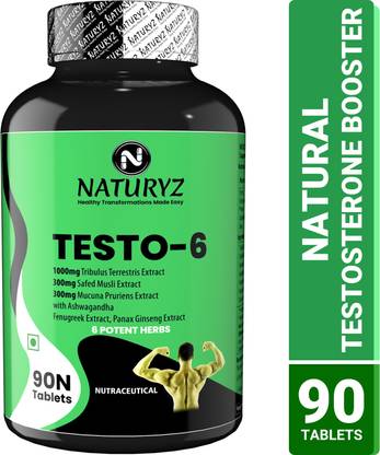 NATURYZ Testo-6 Plant based Supplement For Men 2100mg for Muscle gain Stamina