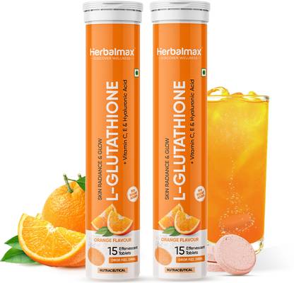 Herbal max Skin Radiance & Glow L-Glutathione, Vitamin C, Vitamin E, & Hyaluronic Acid